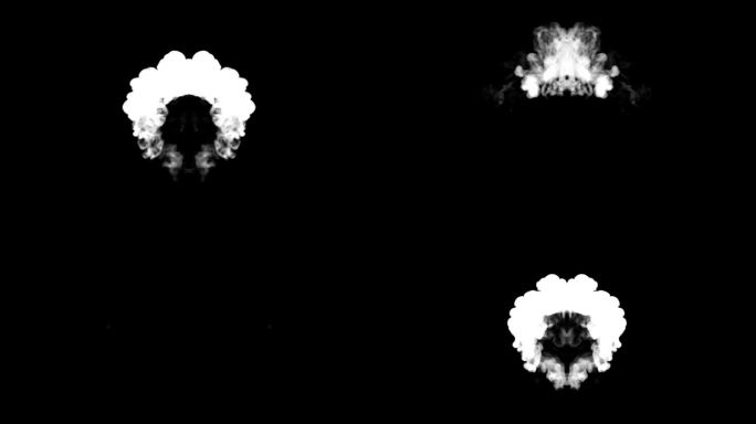 霜雾效果烟雾元素循环动画视频透明背景与alpha通道。