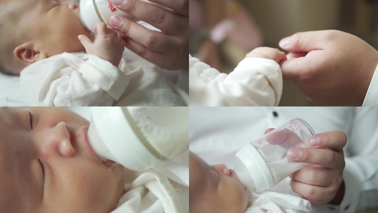 宝宝喂奶奶粉喝奶婴儿吃奶