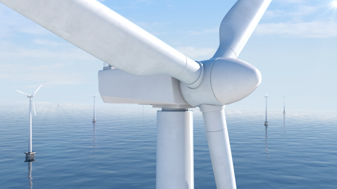 风车升压站 海上风电 全息科技 风力发电