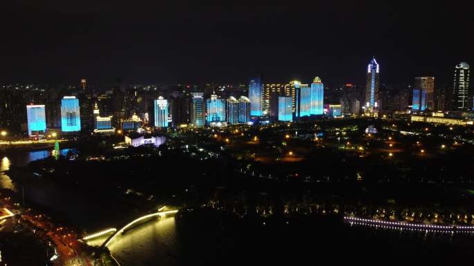 海南海口城市夜景