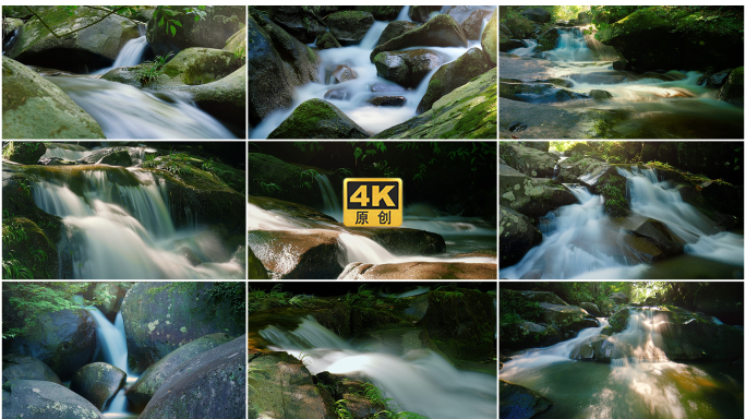 【延时】小溪延时摄像森林流水绿色自然