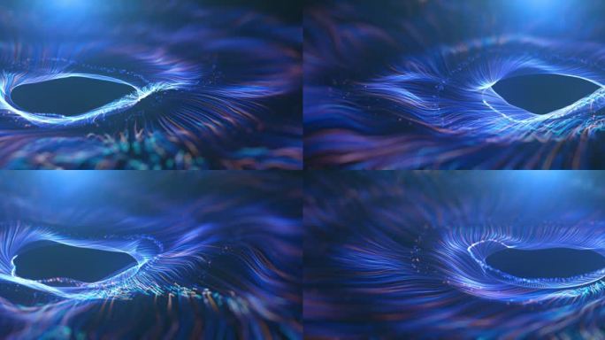 【AE】唯美抽象粒子旋涡波浪线条