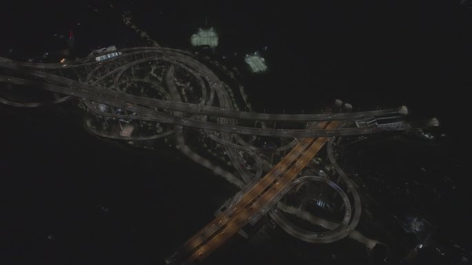 航拍城市立交桥4K