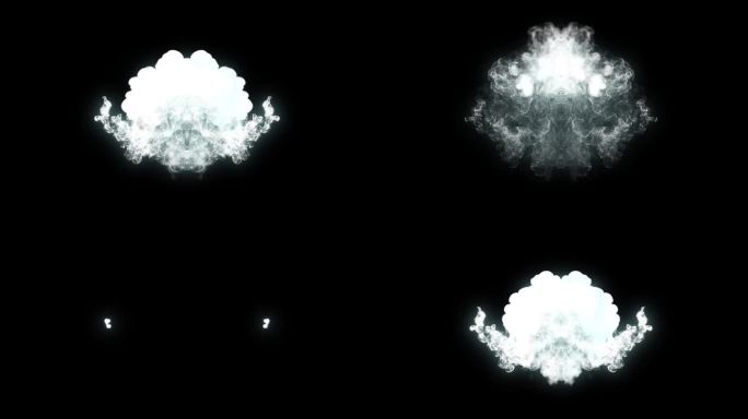 霜雾效果烟雾元素循环动画视频透明背景与alpha通道。