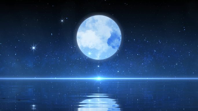 【原创】浪漫月亮升起舞台背景视频