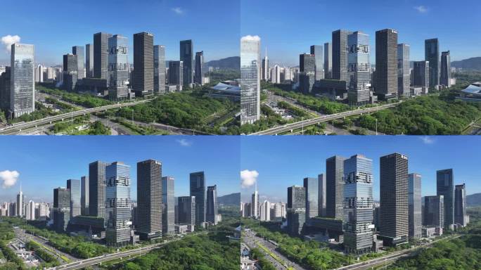 深圳福田区基金大厦证券大厦航拍