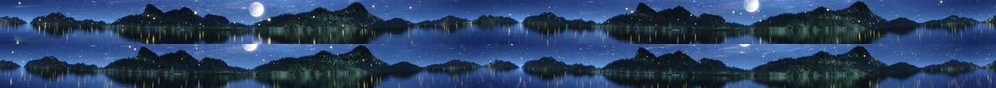 夜景湖面