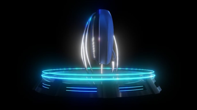 特斯拉充电桩元宇宙全息科技光圈通道素材