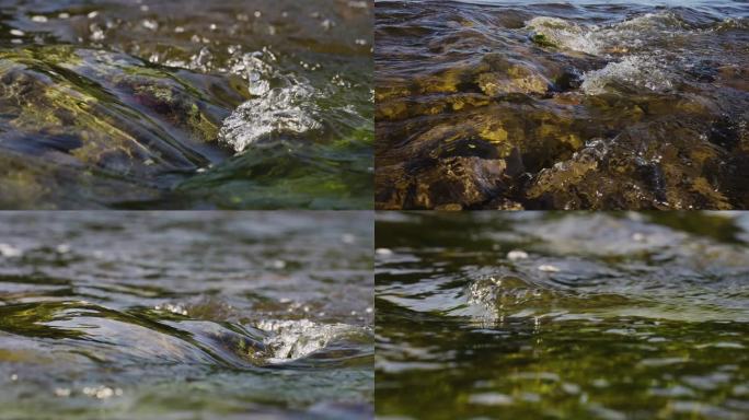 清澈水面河水河流（7段）升格