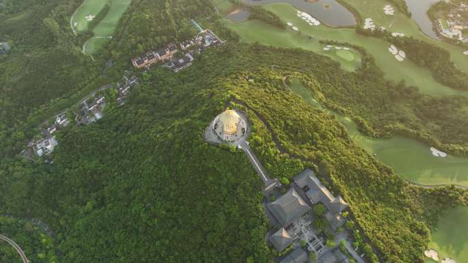 盐田区东部华侨城大华兴寺四面观音航拍