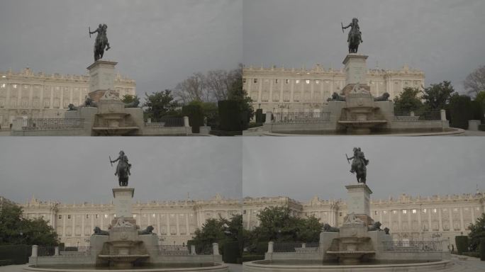 西班牙马德里皇宫前东方广场上的菲利普四世骑马雕像