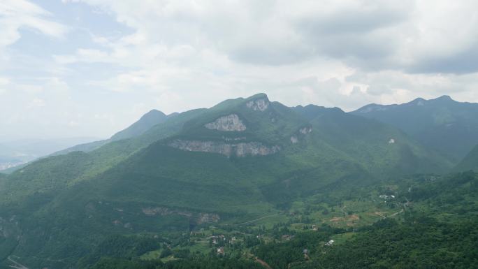 重庆山村自然风光航拍4K