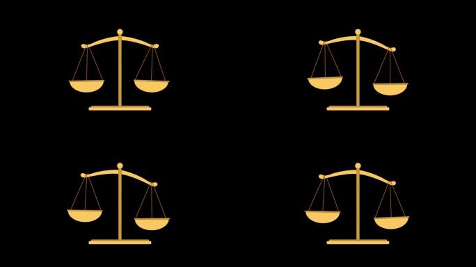 尺度图标正义循环的尺度动画视频透明背景与alpha通道。