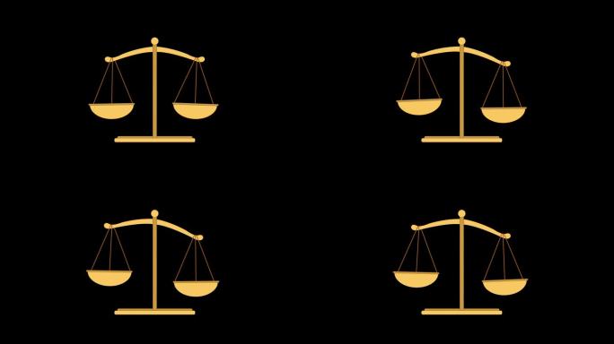 尺度图标正义循环的尺度动画视频透明背景与alpha通道。