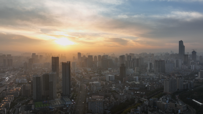 5K-清晨的昆明，昆明日出风景