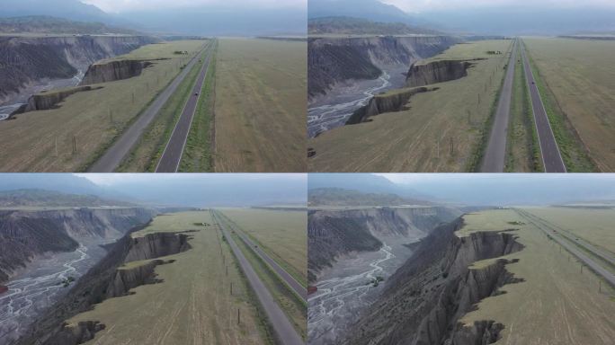 新疆塔城安集海大峡谷 红山 现代派抽象画