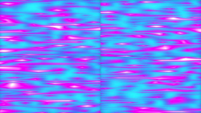 霓虹灯彩虹紫蓝色水液体梯度图案纹理运动图形。DJ事件数字技术动画。VJ循环视觉视频背景的事件。