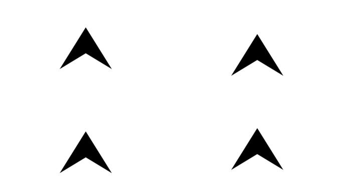 向上箭头图标或直线方向箭头动画，白色透明背景上的箭头动画，包括alpha通道。