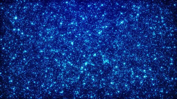 深蓝色和发光粒子抽象技术背景发光粒子