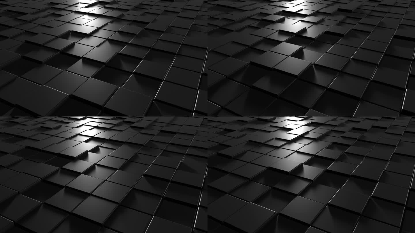 抽象方波背景三维黑色方块背景