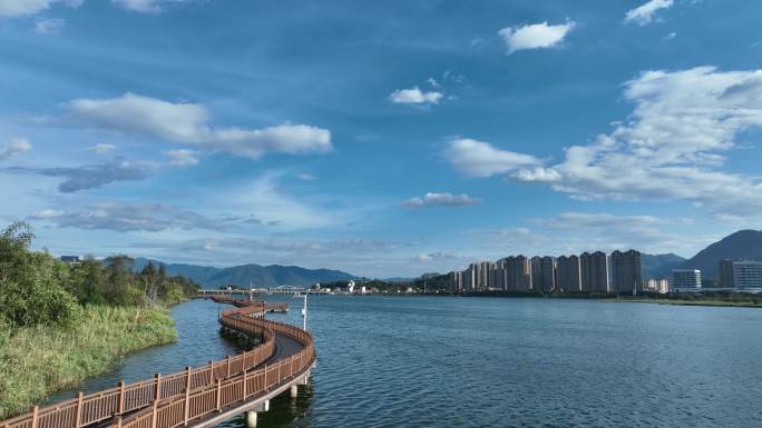 福建宁德_东湖栈道_日景视频