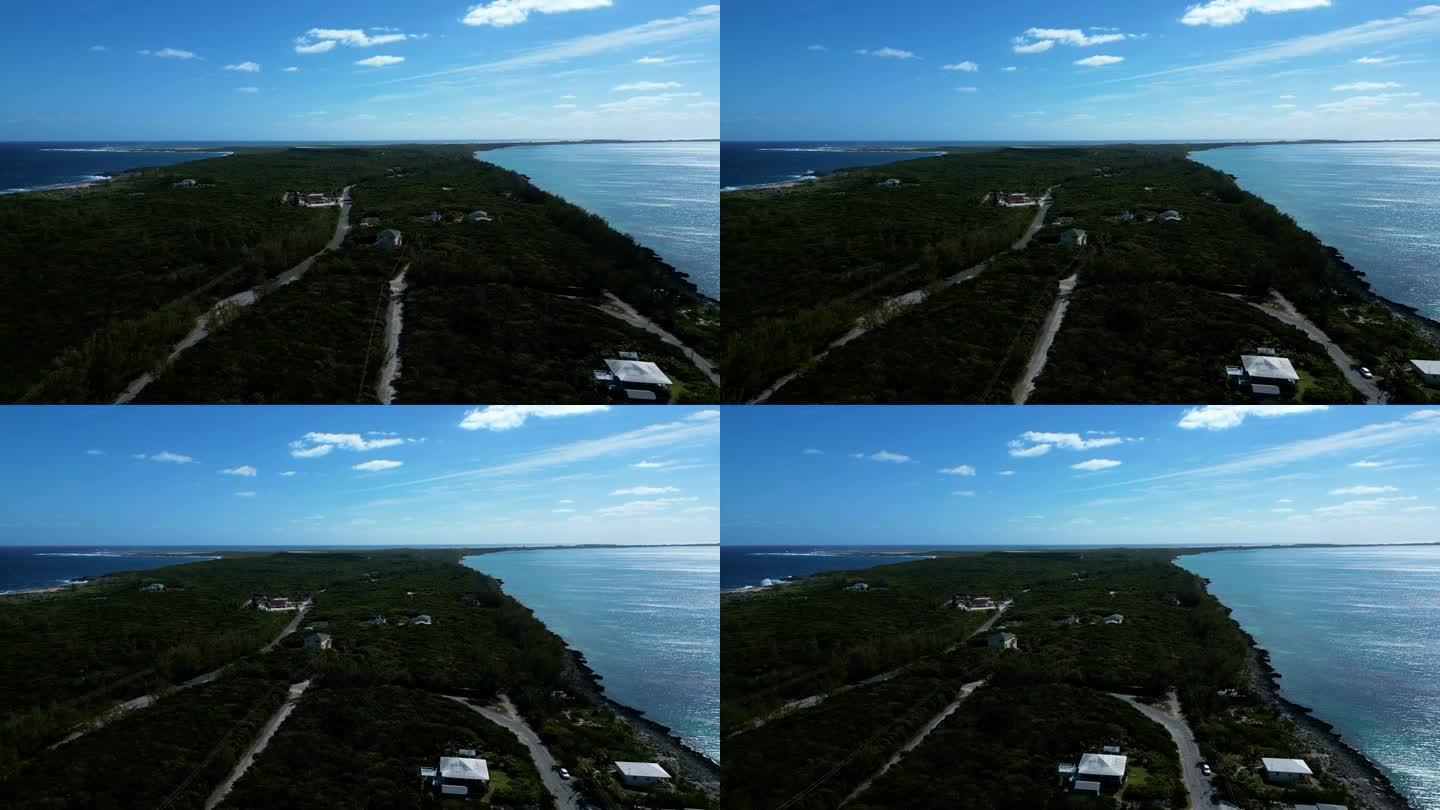 海岸线和加勒比海的鸟瞰图