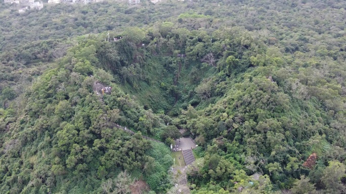 航拍海南火山口自然风光