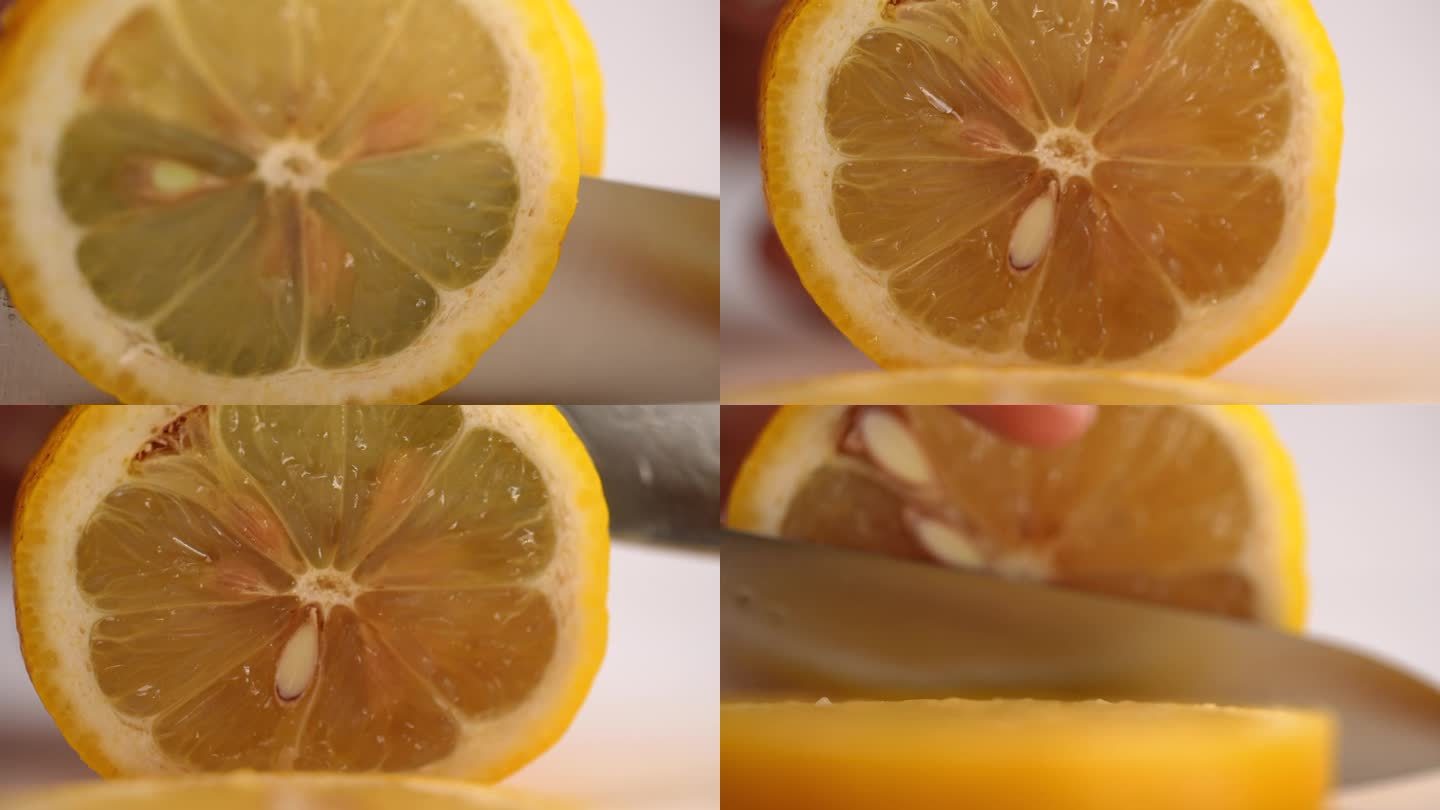 拍摄一个柠檬剪接镜头