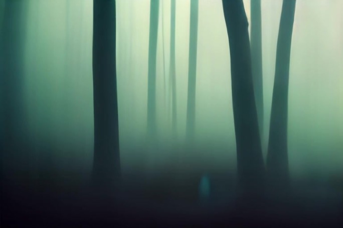 电影感黑暗迷雾森林
