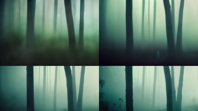 电影感黑暗迷雾森林