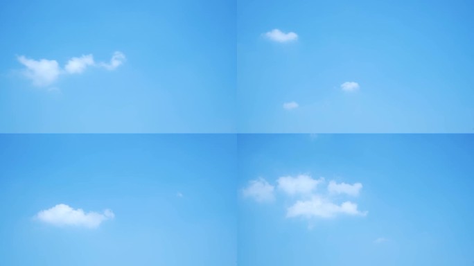 干净天空纯净蓝天白云延时少云天气变化延时