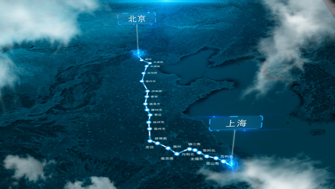 京沪高铁线路地图