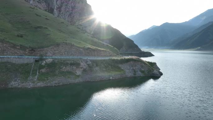 新疆独库公路大龙池航拍风景