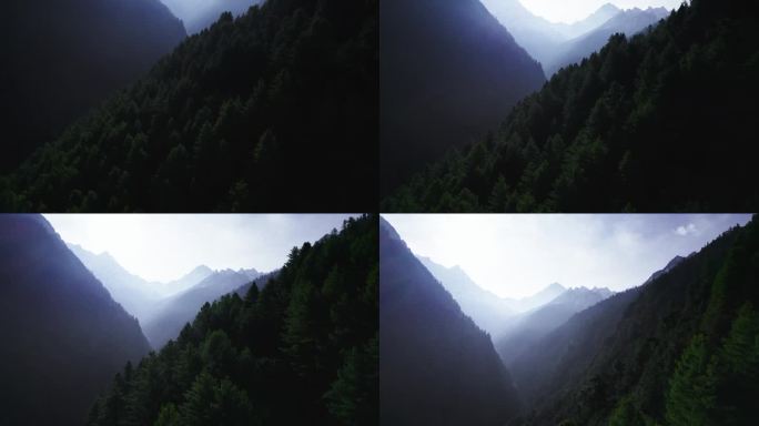 尼泊尔山脉的壮观景色
