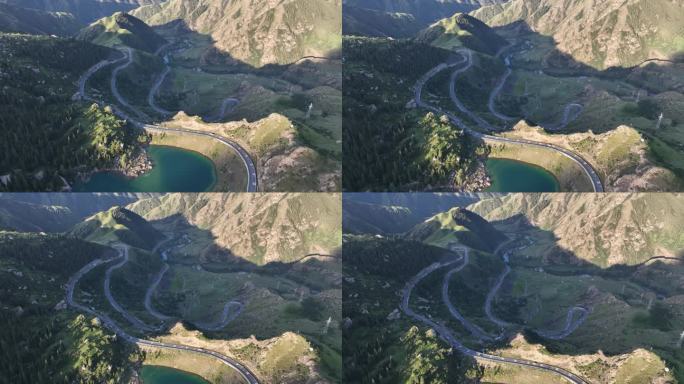 新疆独库公路小龙池航拍风景