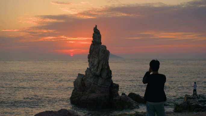 男生背影 背影 海边