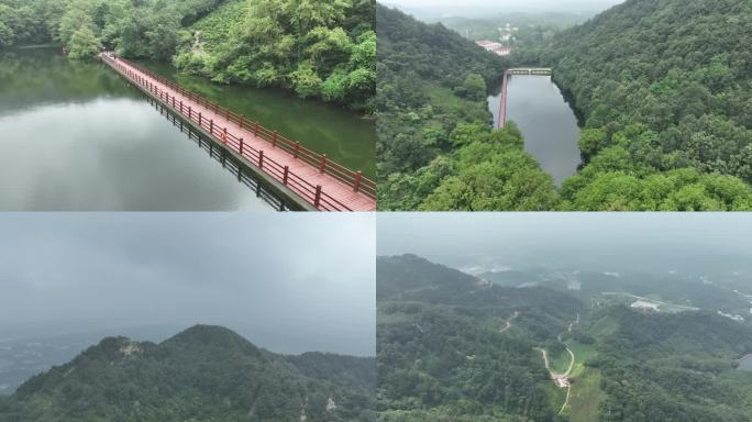 信阳震雷山风景区4K航拍