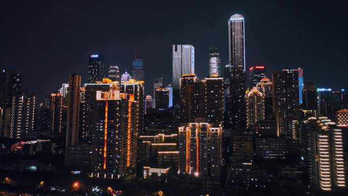 4k重庆渝中区夜景航拍
