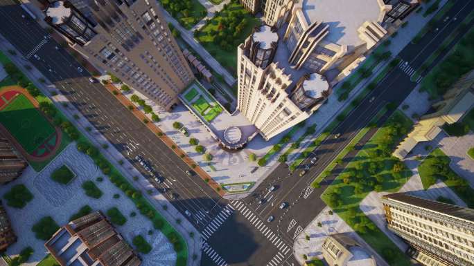 城市可视化数字孪生场景虚幻5渲染科技动画