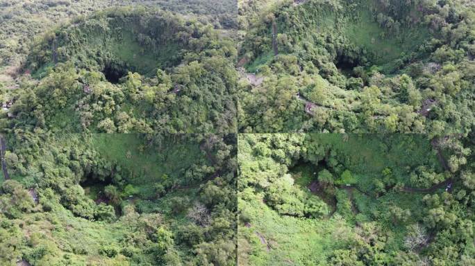 航拍海南火山口自然风光