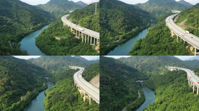 广州从化青山绿水公路航拍