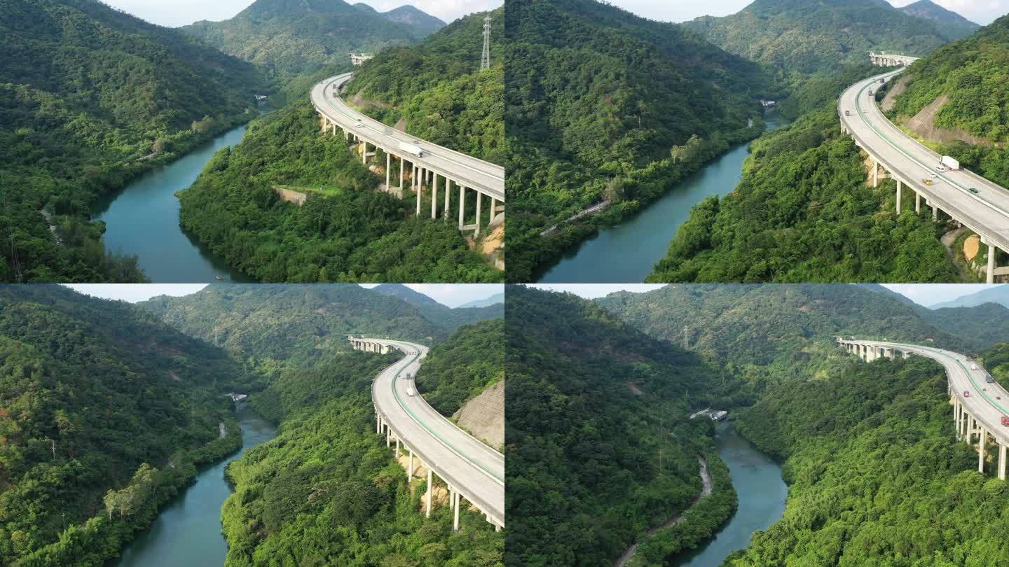 广州从化青山绿水公路航拍