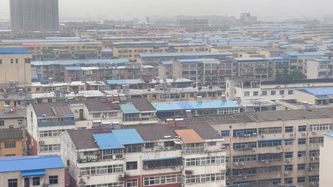 暴雨密集建筑群居民楼单元房