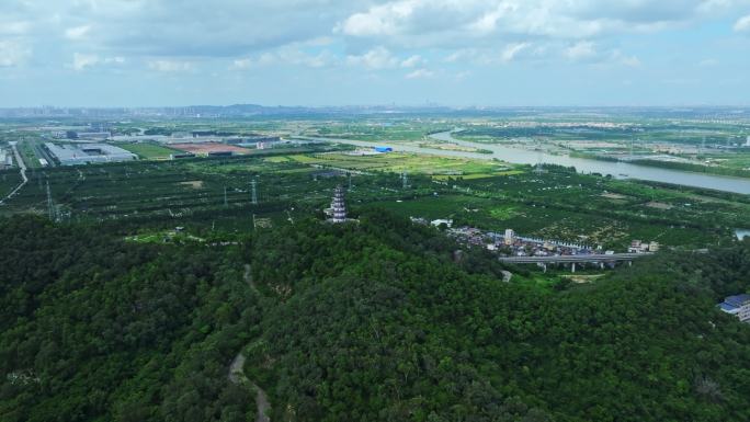 4k江门凌云塔古建筑古塔大景航拍