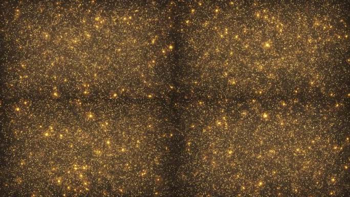 4K金色粒子抽象背景与闪闪发光的金色浮尘