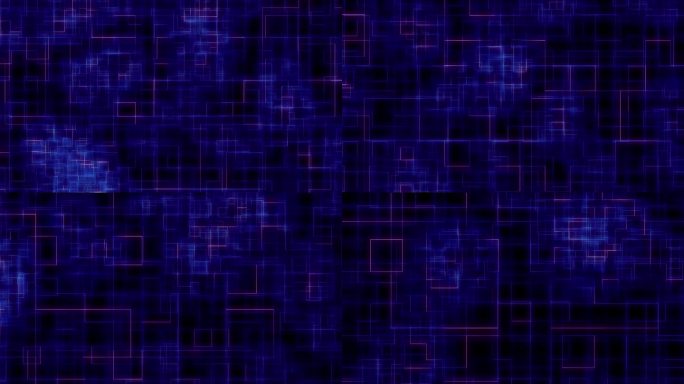 蓝色技术网格线动画。抽象的未来主义动画蓝色运动背景。