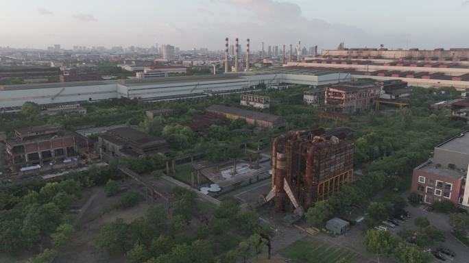 4K-Log-航拍上海后工业生态景观公园