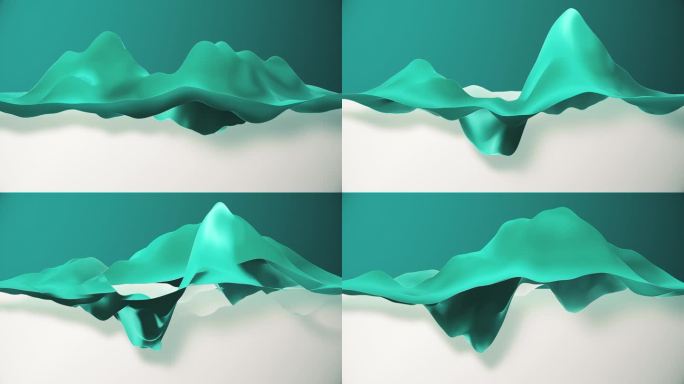 抽象的波浪形状。CGI 3D渲染。完美的循环