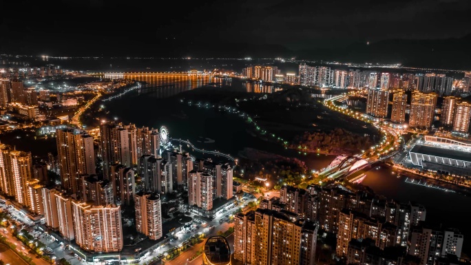 福建宁德_东湖_夜景延时