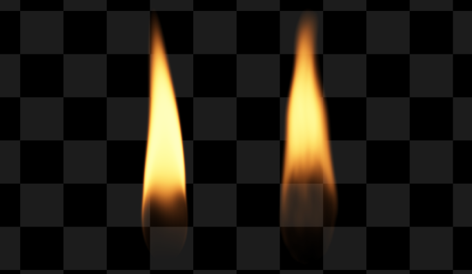4K透明两个蜡烛视频